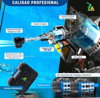 Pistola Hidrolimpiadora a Batería