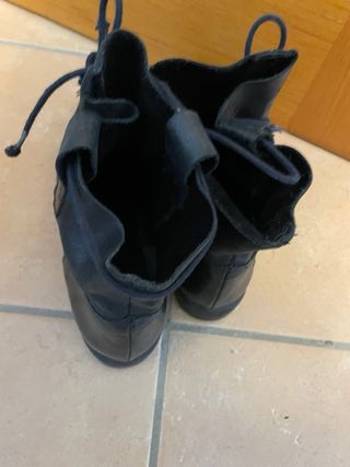 Botas Sabates Piel Negras Talla 38