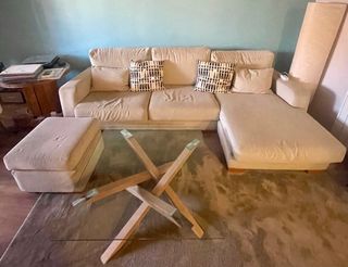 Sofá Chaiselongue 3 plazas + Reposapiés