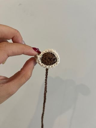 Marcador de libro taza café crochet