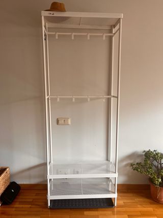 Mueble recibidor MACKAPÄR Ikea blanco/gris