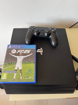 Consola PS4 Pro Negra + Juego FC25nuevo+GTA5