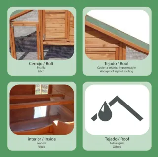 Gardiun KSU12888 - Gallinero de madera Iowa