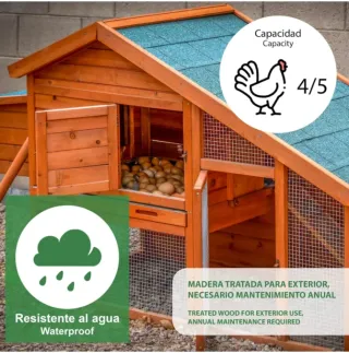 Gardiun KSU12888 - Gallinero de madera Iowa