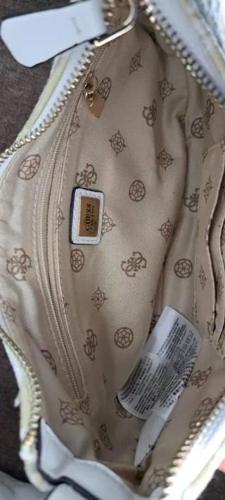 Bolso Guess Ruma 4G Beige y Blanco