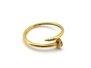 anillo oro 18k con piedra con circonita