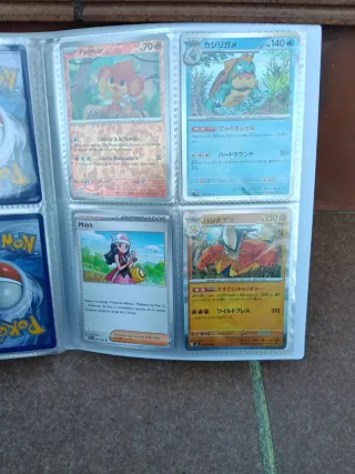 Álbum de cartas Pokémon variadas