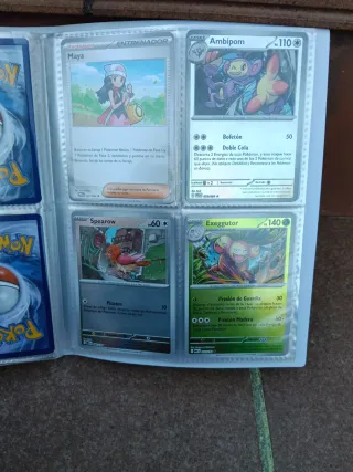 Álbum de cartas Pokémon variadas