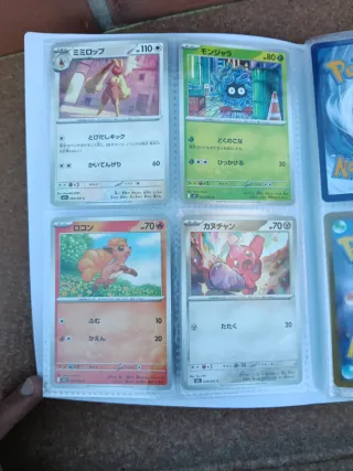 Álbum de cartas Pokémon variadas
