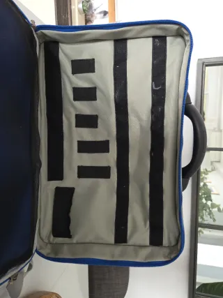 Maletín podología azul y beige