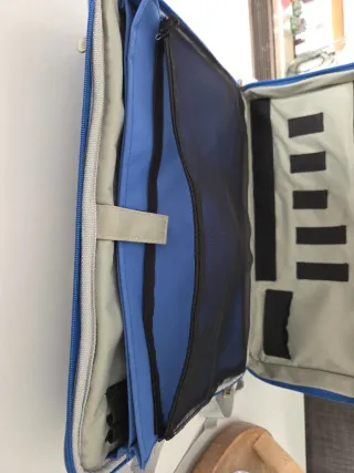 Maletín podología azul y beige