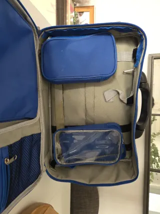 Maletín podología azul y beige