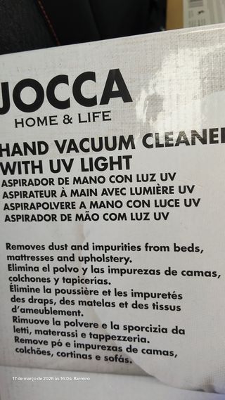 Aspirador anti ácaros Jocca 300W UV
