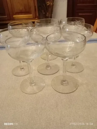 Set di bicchieri per vino e champagne + caraffa in cristallo