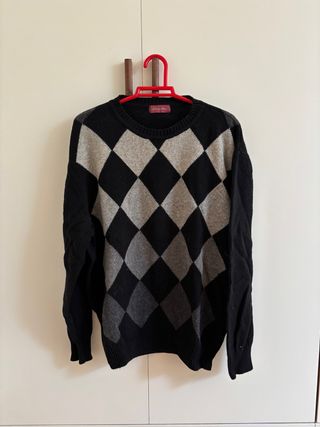 Jersey Studio F rombos negro y gris