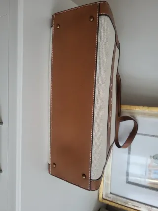 Bolso Guess Beige y Camel Piel