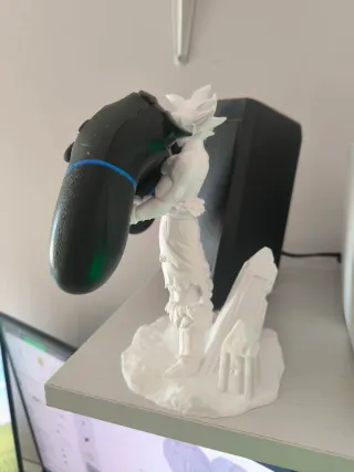 Figura Son Goku Impresión 3D soporte mando play