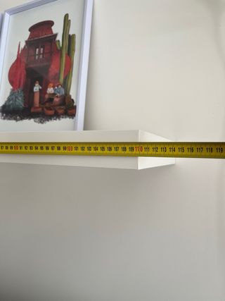 Balda flotante blanca 110 cm – estantería pared