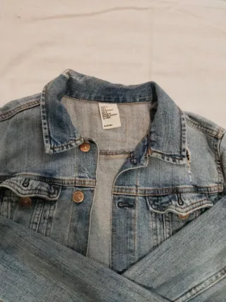 Cazadora Vaquera Mujer H&M Azul