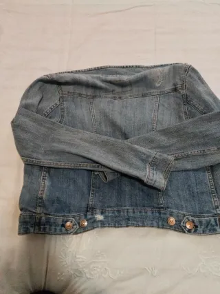 Cazadora Vaquera Mujer H&M Azul