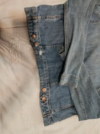 Cazadora Vaquera Mujer H&M Azul