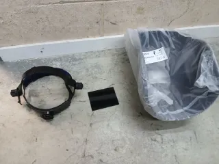 Maschera saldatore con visiera e lente