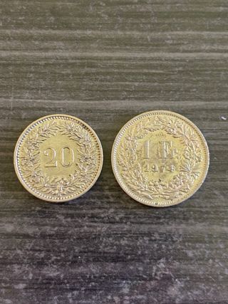 Lote monedas antiguas Francia y Suiza