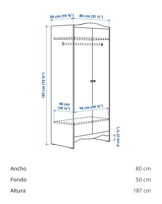 Armario infantil Ikea blanco