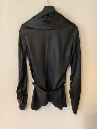 Giacca donna nera con cintura