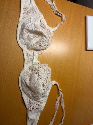 Sujetador de encaje blanco