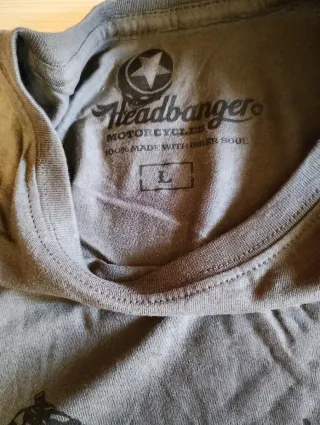 T-shirt donna Headbanger grigia