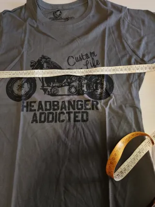 T-shirt donna Headbanger grigia