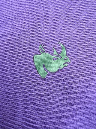 Corbata Scalpers Morada con Rinos Verdes