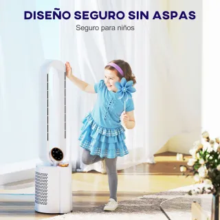 Ventilador sin aspas moderno blanco