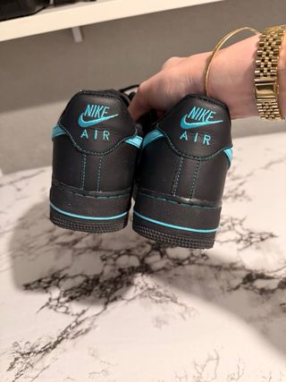 Nike Air Force 1 Negras Turquesa