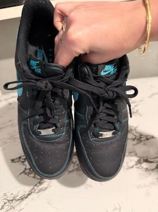 Nike Air Force 1 Negras Turquesa