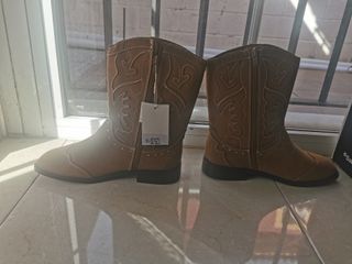 Botas cowboy beige/marrón
