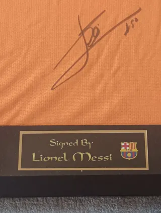 Camiseta barcelona firmada messi