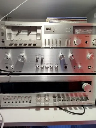 Amplificador Dual CV 1100 Plata + EQUIPO