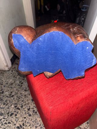 Figura Buda Sonriente Madera Tallada