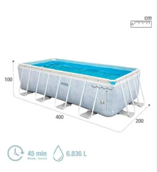 Piscina Desmontable Rectangular Intex 400x200x100