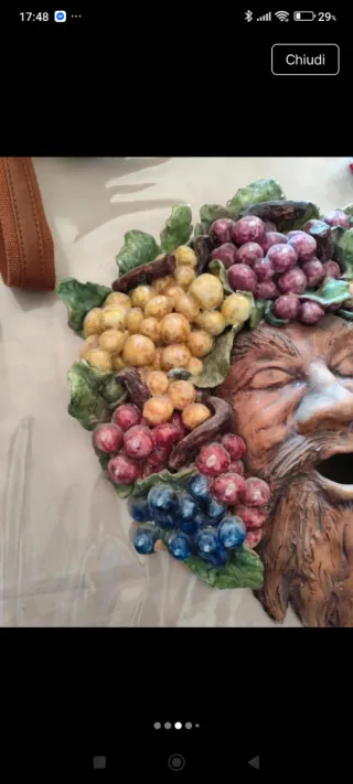 Bacco ceramica vietrese fatto a mano