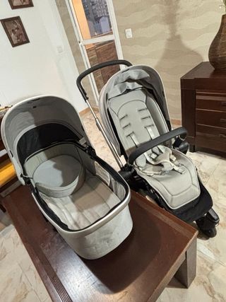 Cochecito Bebé 2 en 1: Moisés + Silla de paseo.