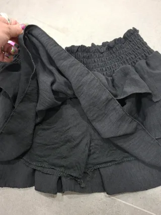 Falda pantalón volantes negra nueva talla 34 a 40