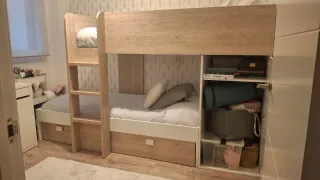 Litera modular DUO - Natural / Blanco