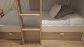 Litera modular DUO - Natural / Blanco