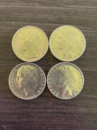 Lote monedas Italia y Grecia: Liras y Dracmas