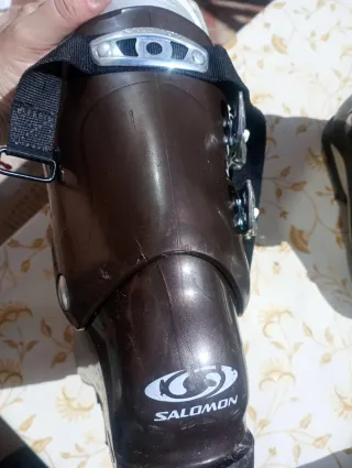 Botas de esquí Salomon Marrón y Blanco