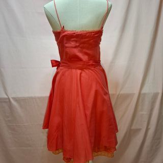 Vestido coral tirantes encaje Zara Woman