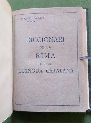 Diccionari de la Rima de la Llengua Catalana.